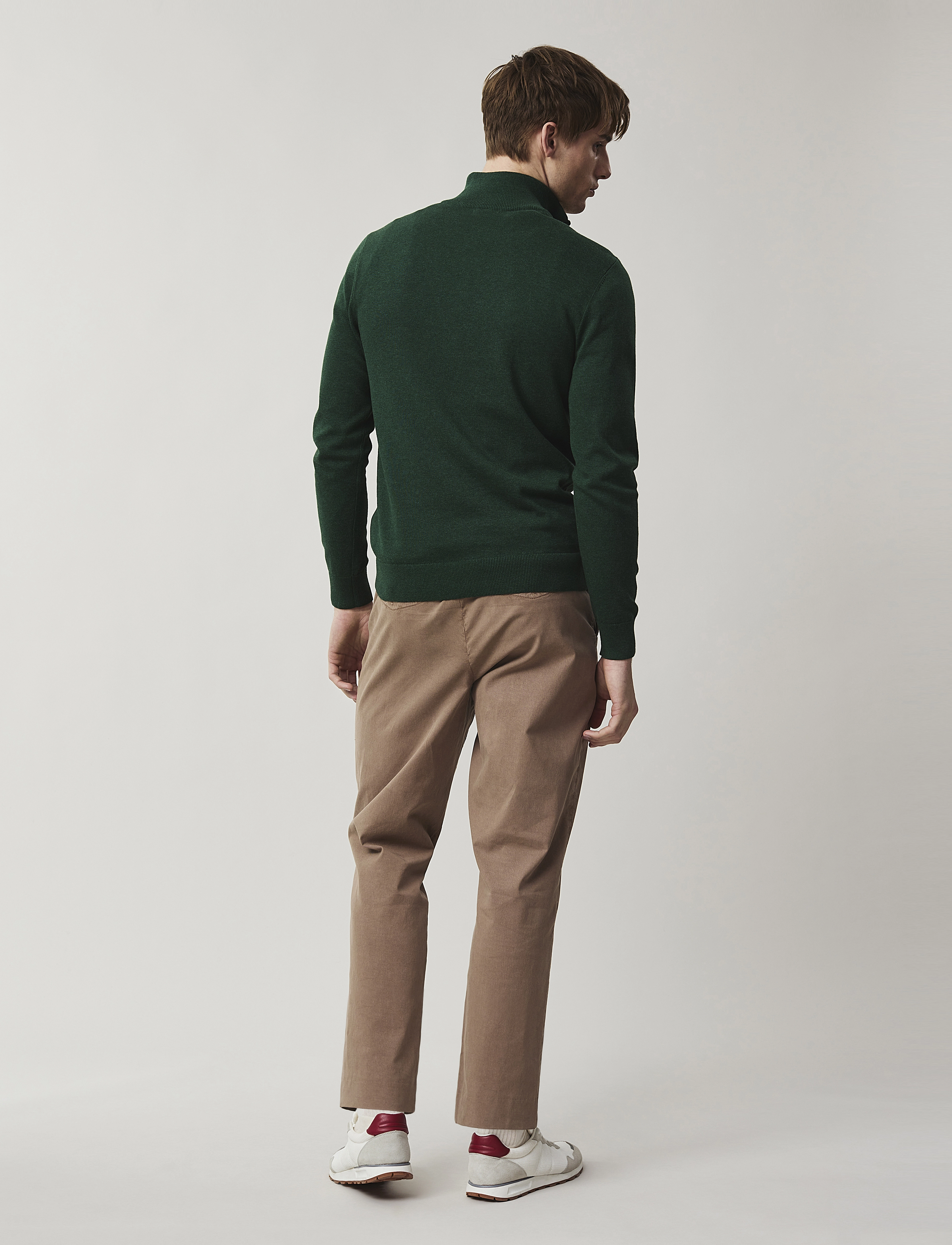 Lexington Clothing - Clay Cotton Half-Zip Sweater - green - 2