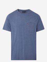 Lexington Clothing - Travis Tee - kortärmade t-shirts - medium blue - 0
