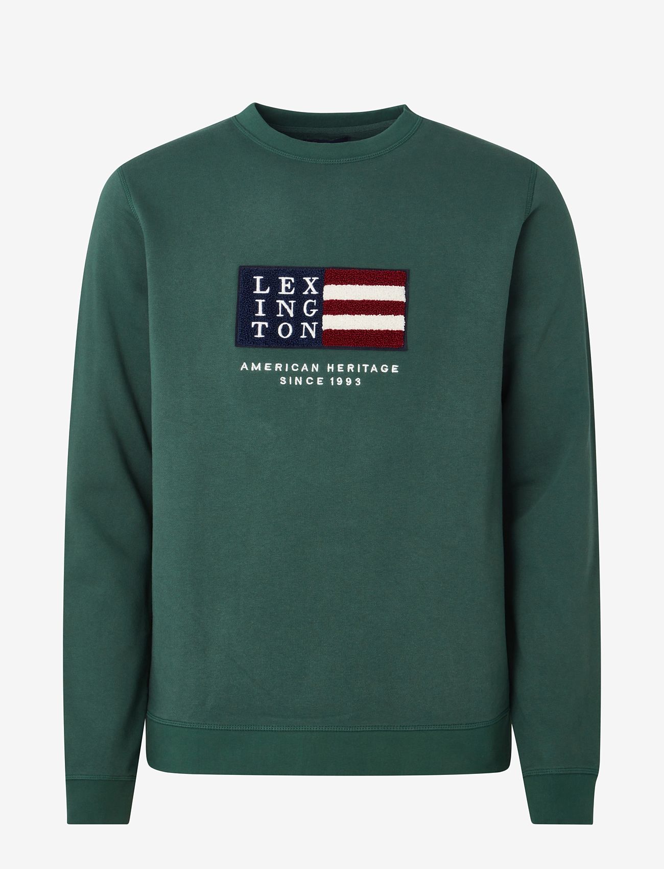 Lexington Clothing - Barry Cotton Sweatshirt - vīriešiem - green - 0