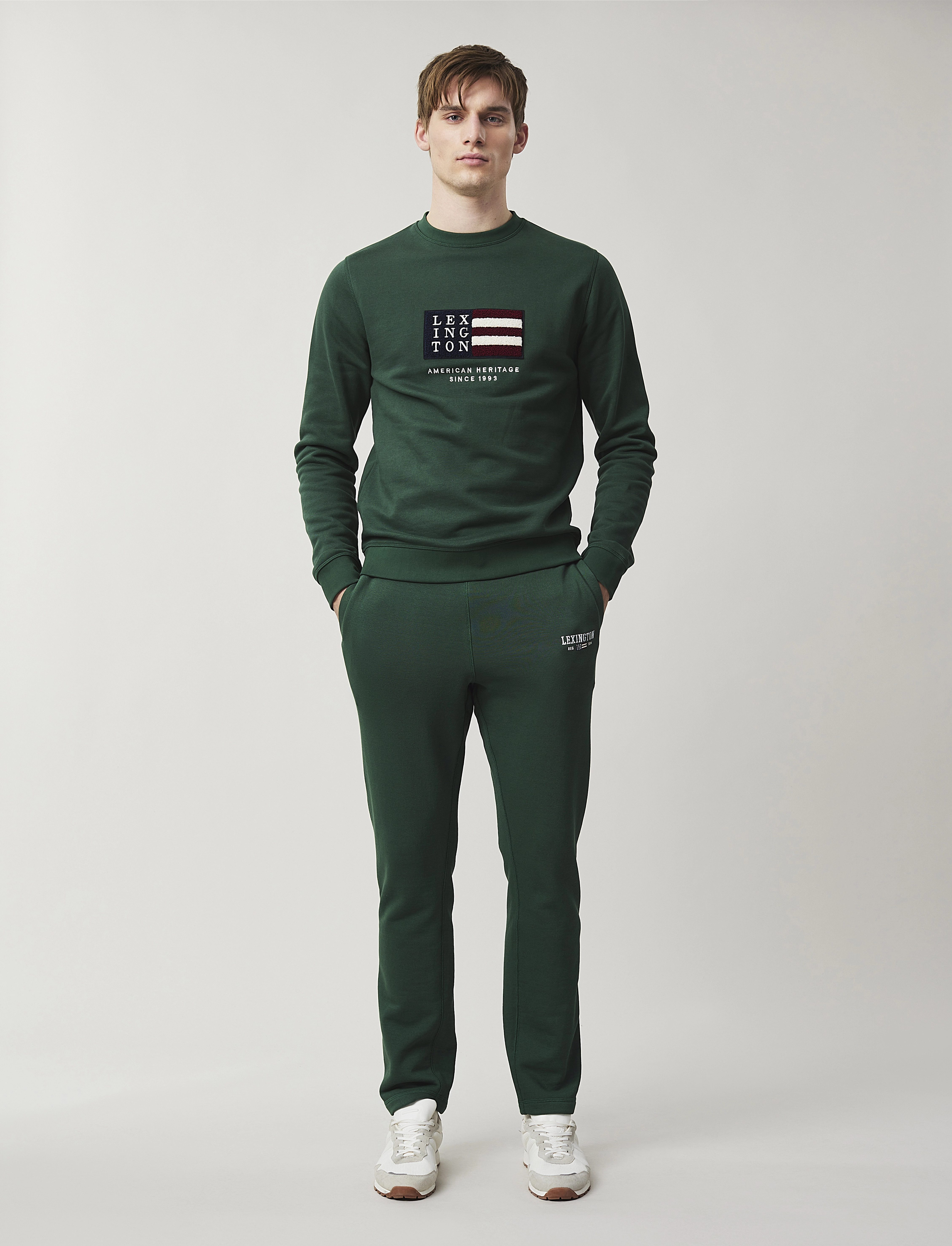 Lexington Clothing - Barry Cotton Sweatshirt - green - 1