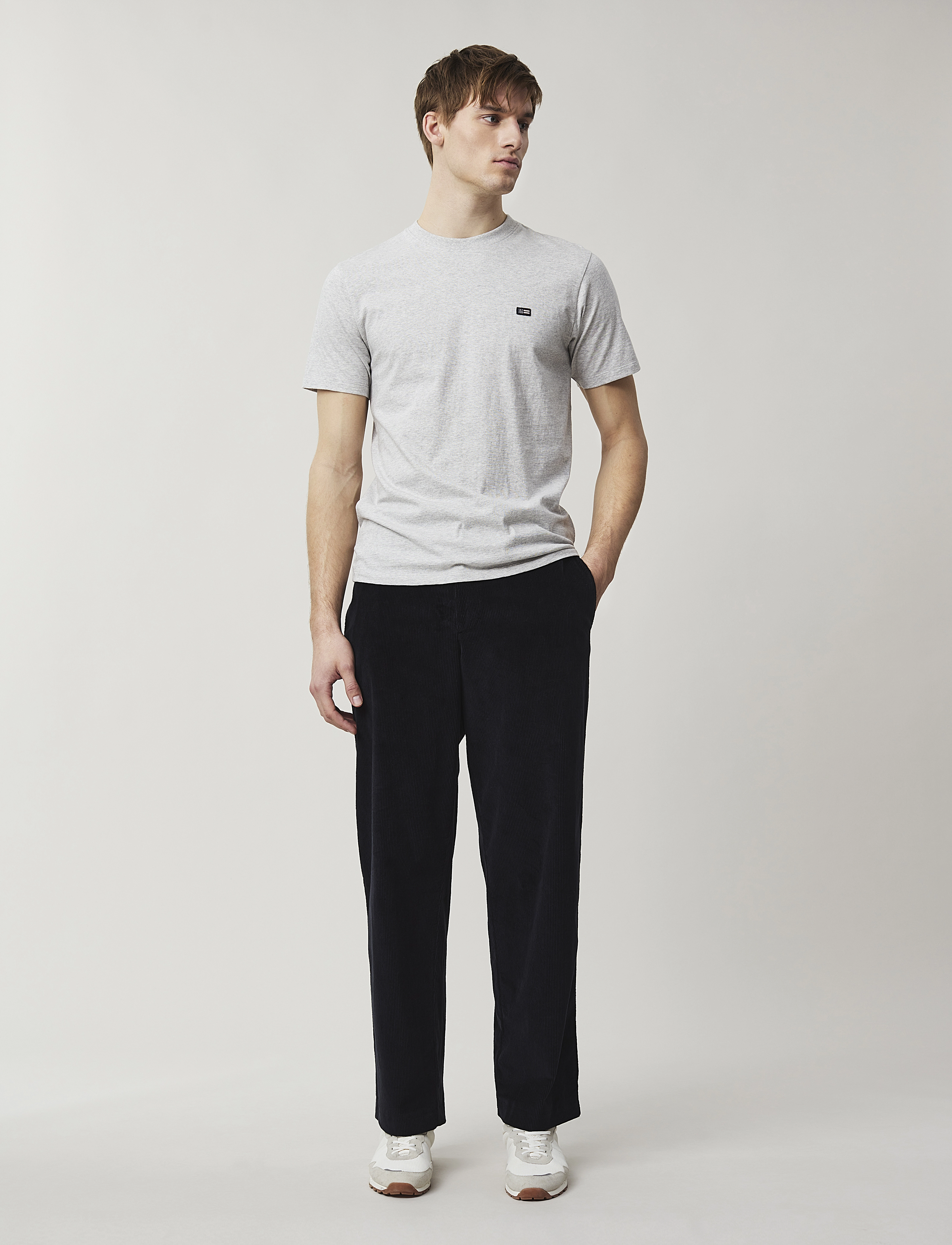 Lexington Clothing - Max Classic Tee - light grey melange - 1