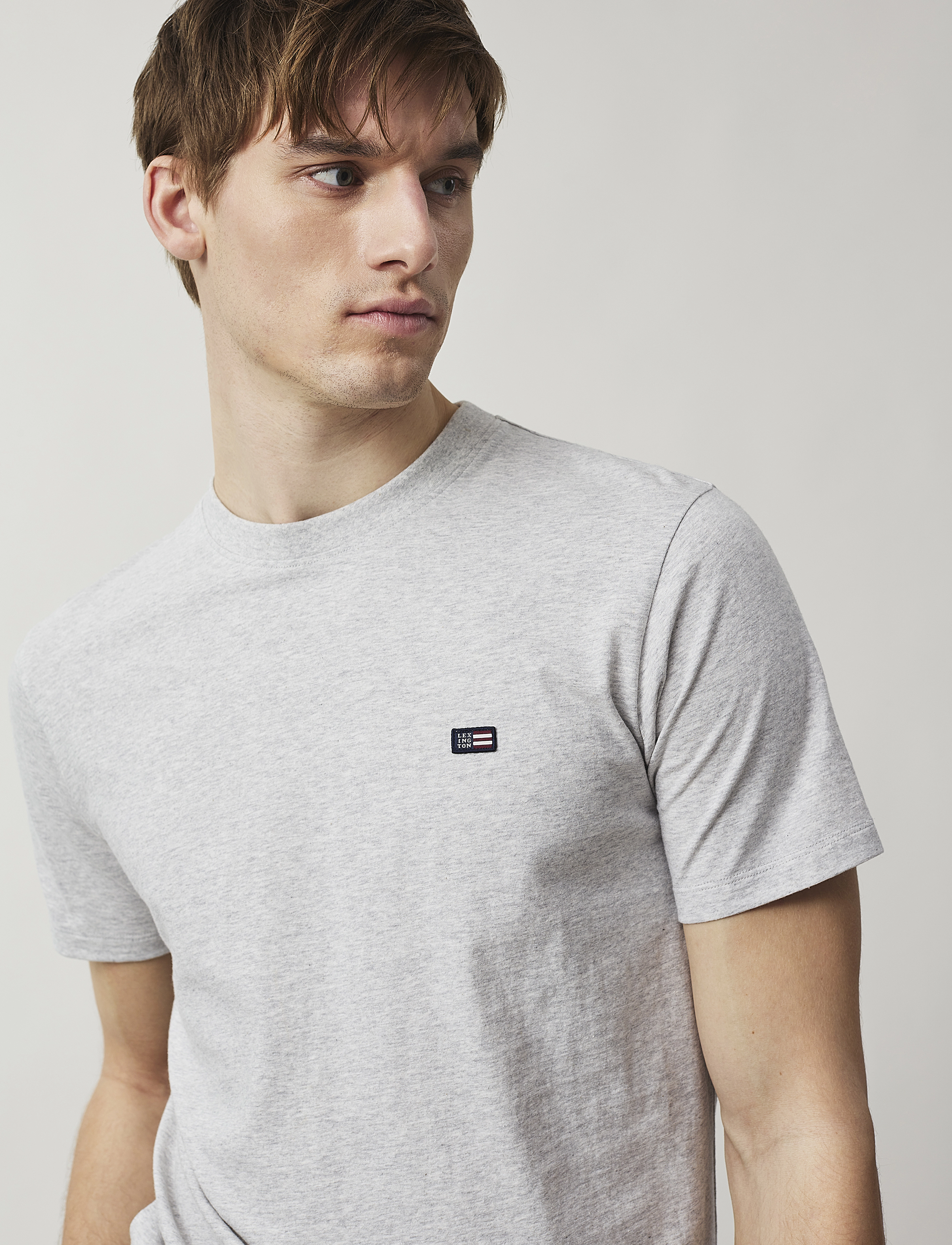 Lexington Clothing - Max Classic Tee - light grey melange - 3
