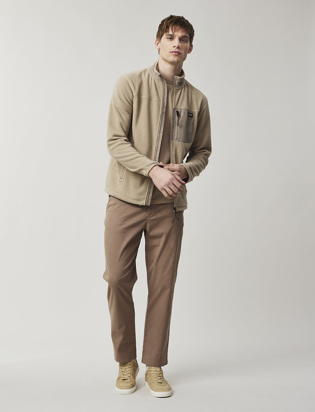 Lexington Clothing - Obie Tech Fleece - mid layer jackets - beige - 1