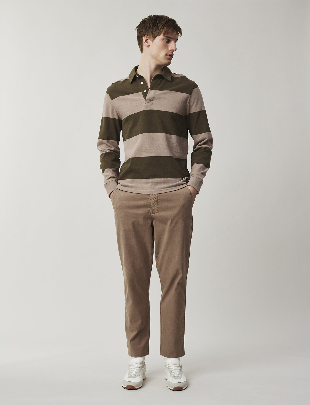 Lexington Clothing - Ron Rugby Shirt - pikkade varrukatega polod - green multi stripe - 1