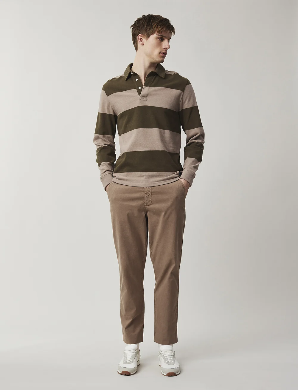 Lexington Clothing - Ron Rugby Shirt - långärmade pikéer - green multi stripe - 0