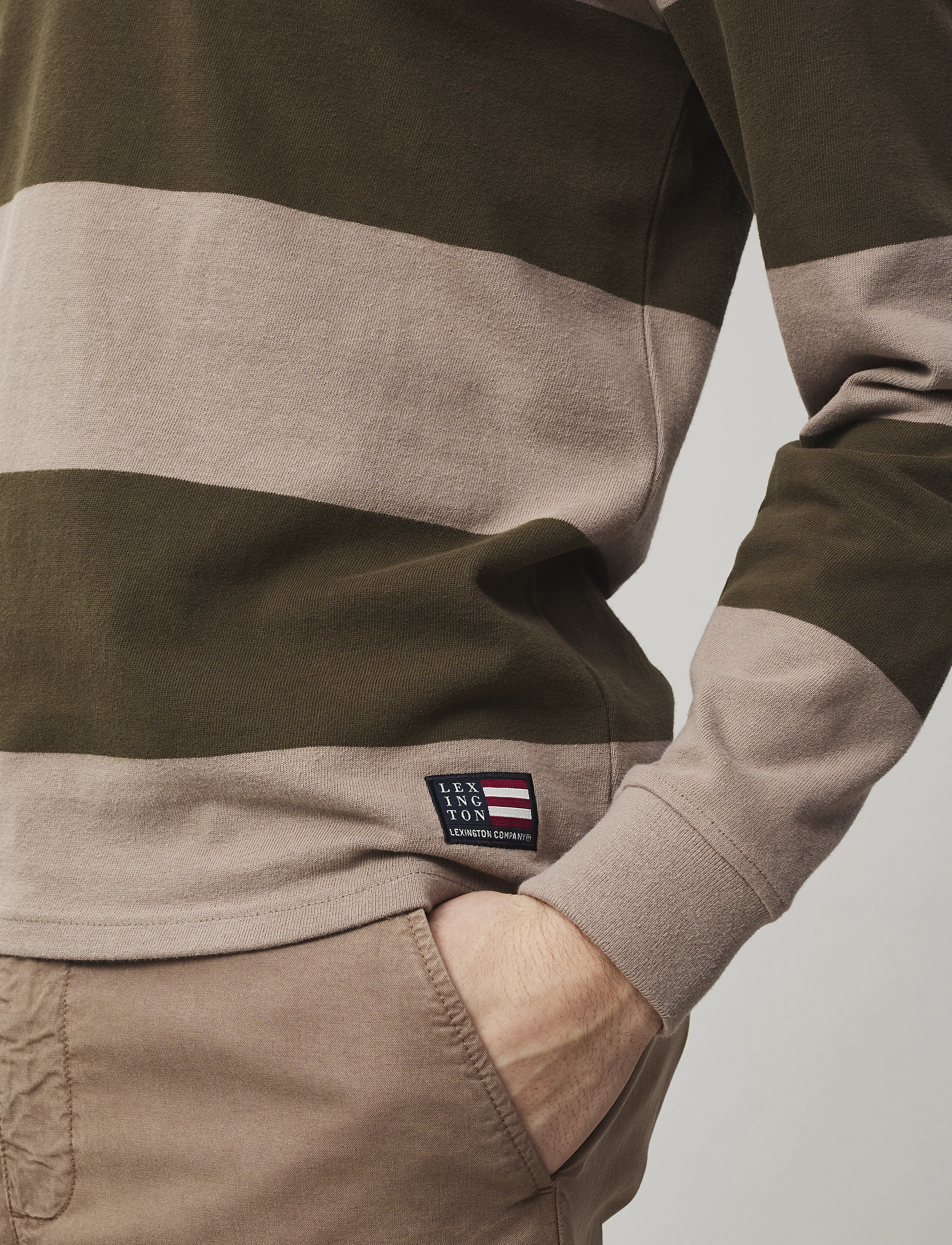 Lexington Clothing - Ron Rugby Shirt - green multi stripe - 3