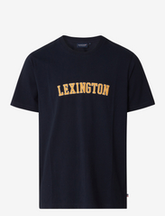Lexington Clothing - Mac Casual Print Tee - kortärmade t-shirts - dark blue - 0