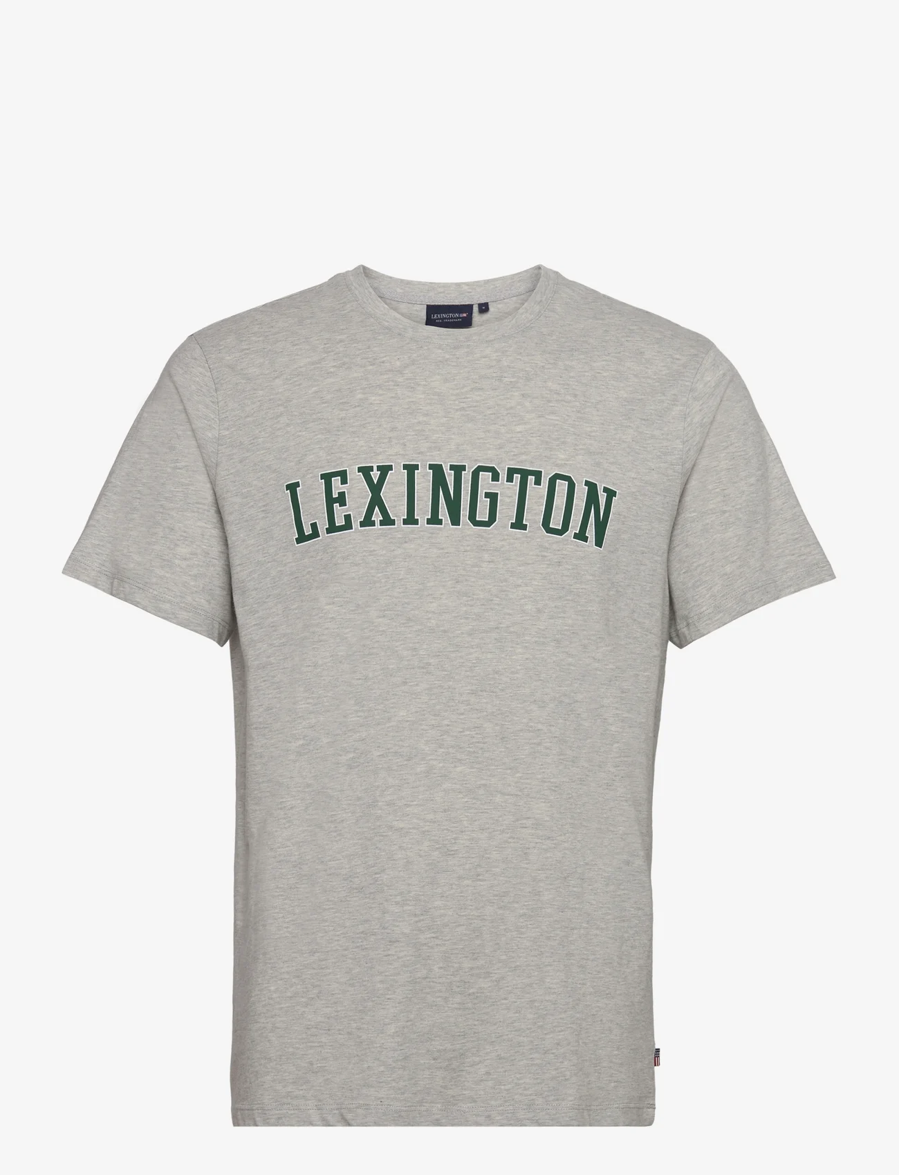 Lexington Clothing - Mac Casual Print Tee - kortärmade t-shirts - gray melange - 0
