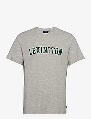 Lexington Clothing - Mac Casual Print Tee - lyhythihaiset - gray melange - 0