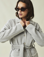 Lexington Clothing - Miriam Wool Blend Blanket Stitch Jacket - winterjacken - gray melange - 3