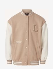 Lexington Clothing - Lana Wool Blend Varsity Jacket - lentejassen - beige/white - 0