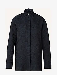 Lexington Clothing - Aurora Jacquard Blouse - långärmade blusar - dark blue - 1