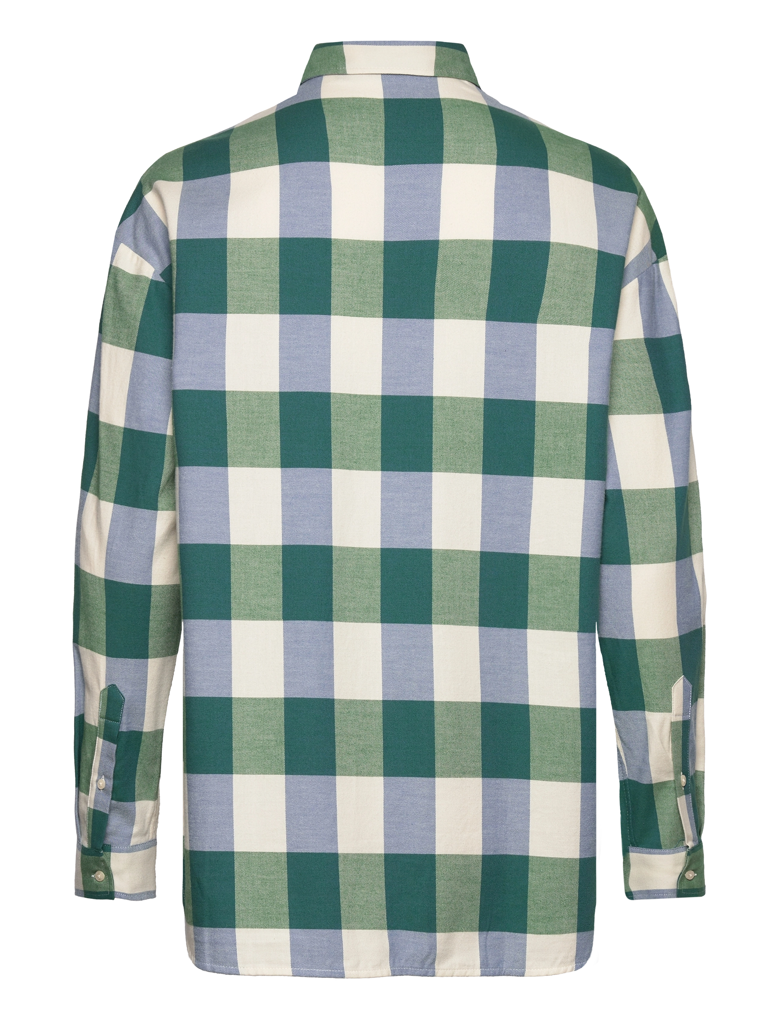 Lexington Clothing - Edith Organic Cotton Flannel Check Shirt - green/blue check - 2