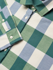 Lexington Clothing - Edith Organic Cotton Flannel Check Shirt - krekli ar garām piedurknēm - green/blue check - 5
