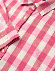 Lexington Clothing - Edith Organic Cotton Flannel Check Shirt - krekli ar garām piedurknēm - pink/red check - 5