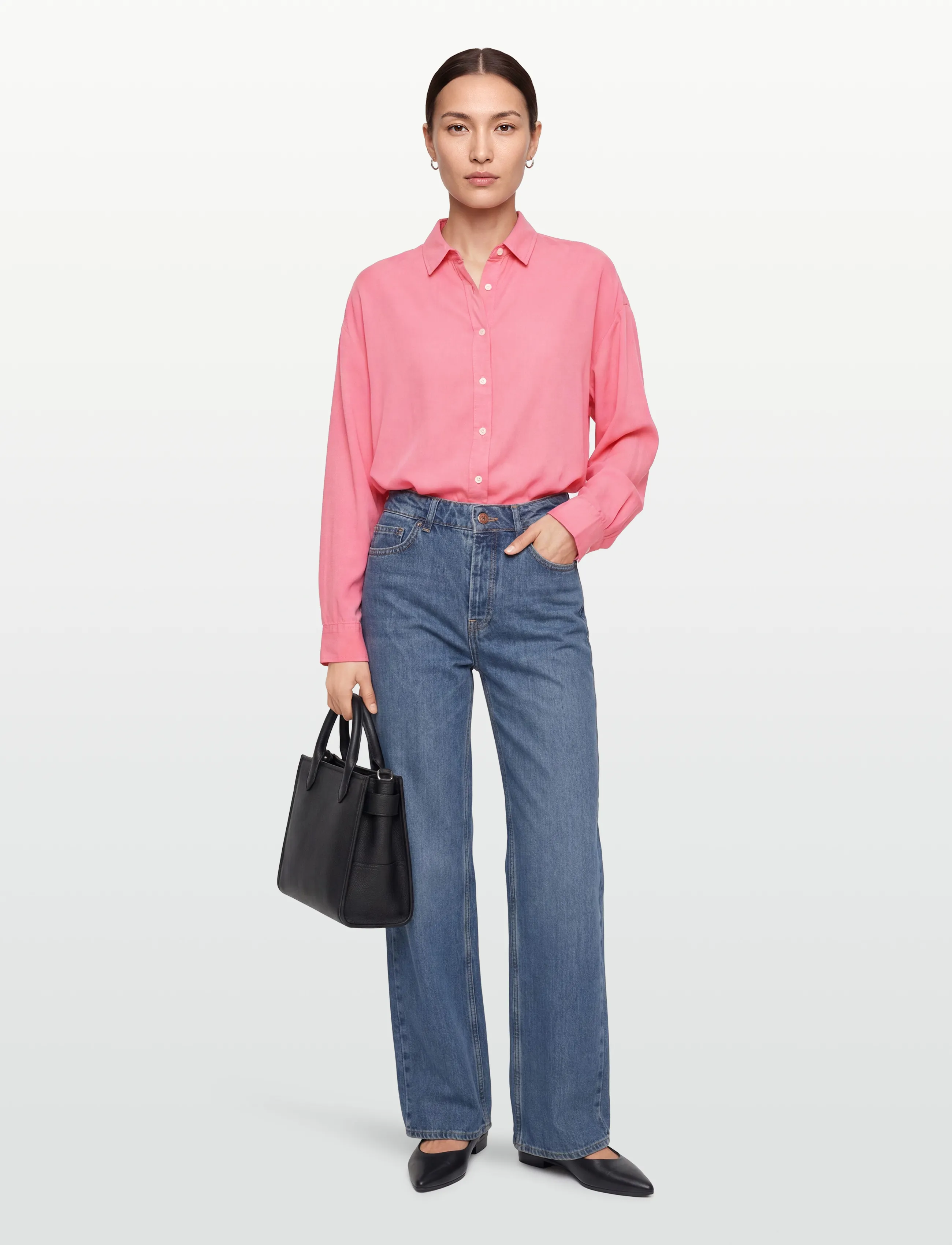 Lexington Clothing - Hedvig Lyocell Shirt - langærmede skjorter - pink - 0