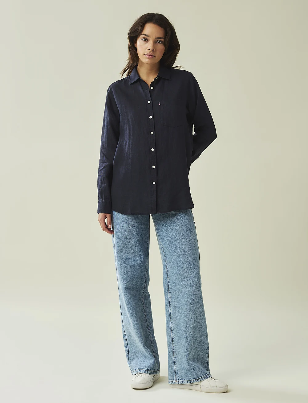 Lexington Clothing - Isa Linen Shirt - leinenhemden - dark blue - 0