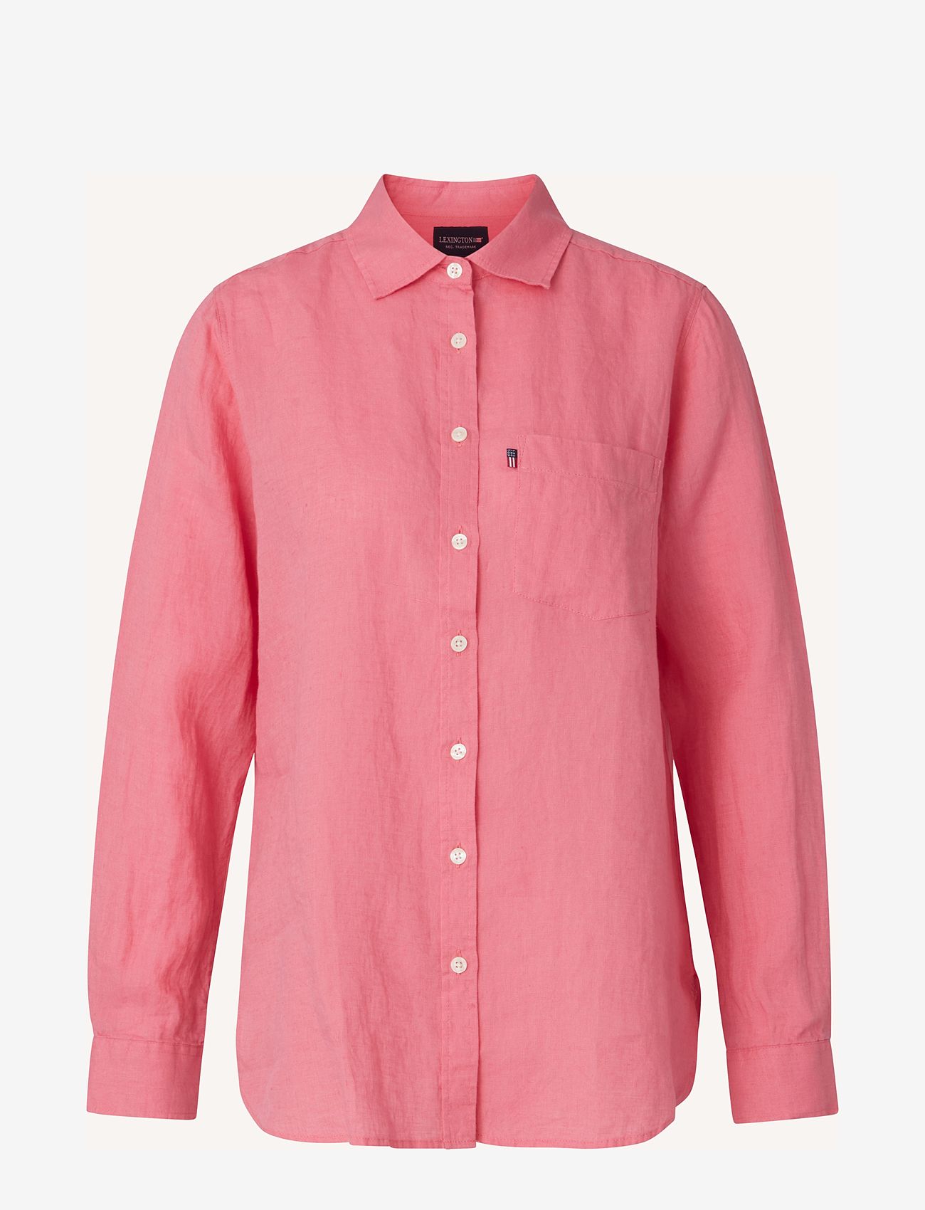 Lexington Clothing - Isa Linen Shirt - krekli ar garām piedurknēm - pink - 0