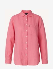 Lexington Clothing - Isa Linen Shirt - långärmade skjortor - pink - 0
