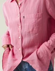 Lexington Clothing - Isa Linen Shirt - långärmade skjortor - pink - 3
