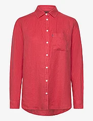 Lexington Clothing - Isa Linen Shirt - long-sleeved shirts - red - 0