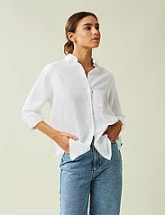 Lexington Clothing - Isa Linen Shirt - langermede skjorter - white - 3