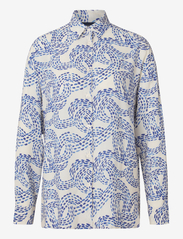 Edith Dot Print Viscose Shirt - BLUE PRINT