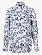 Edith Dot Print Viscose Shirt - BLUE PRINT