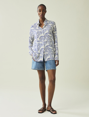 Lexington Clothing - Edith Dot Print Viscose Shirt - long-sleeved shirts - blue print - 1