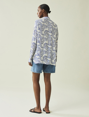 Lexington Clothing - Edith Dot Print Viscose Shirt - krekli ar garām piedurknēm - blue print - 2