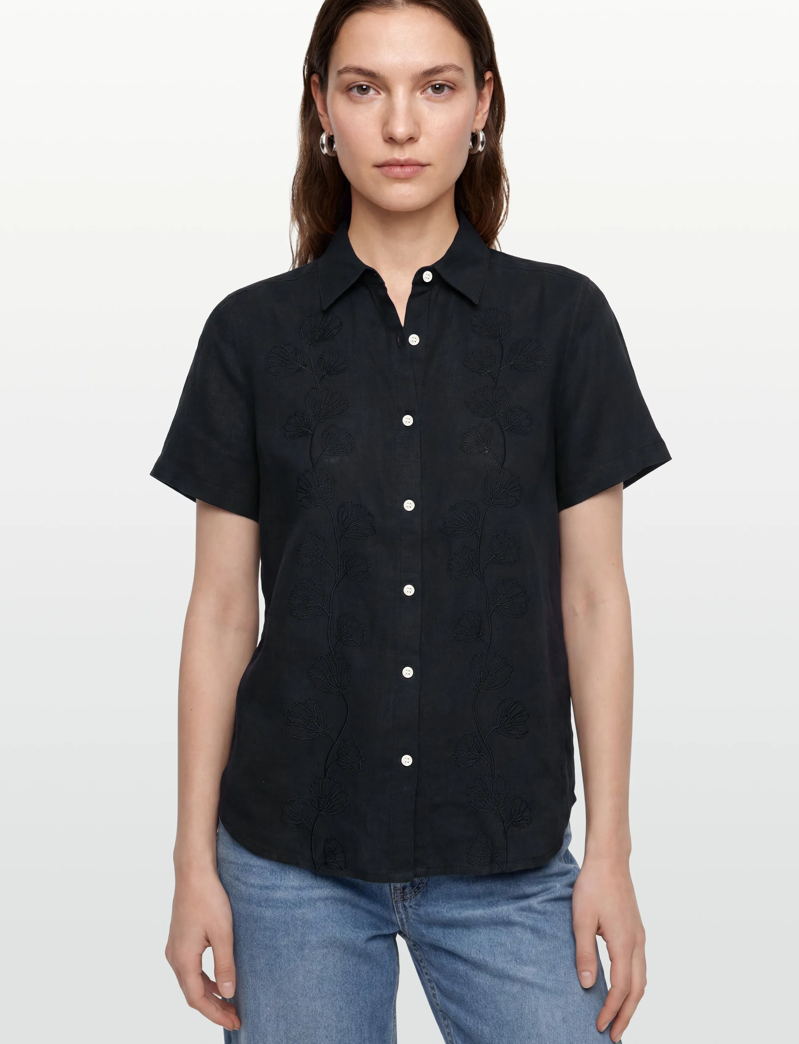 Lexington Clothing - Sandra Linen Shirt - hørskjorter - black - 3