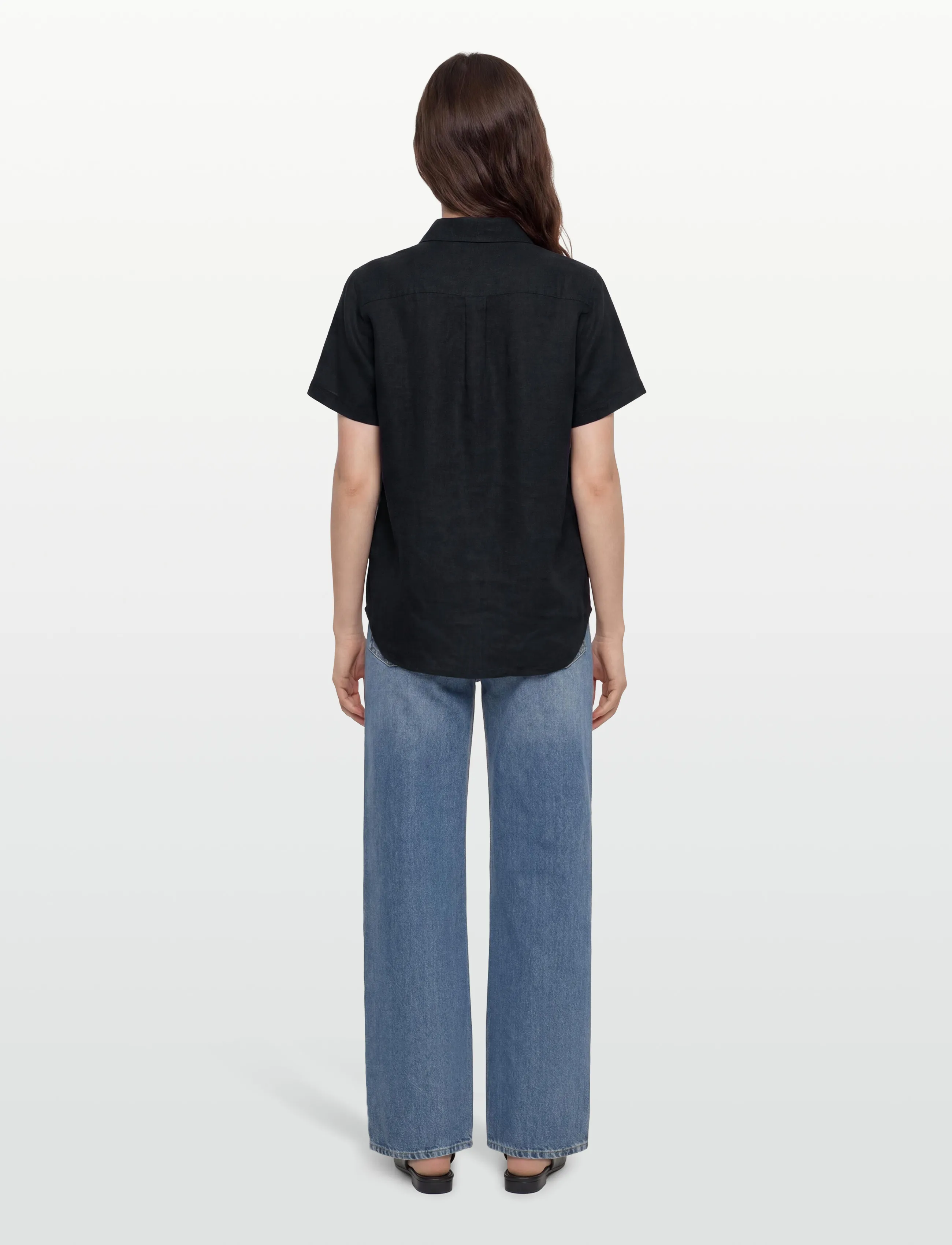 Lexington Clothing - Sandra Linen Shirt - hørskjorter - black - 4