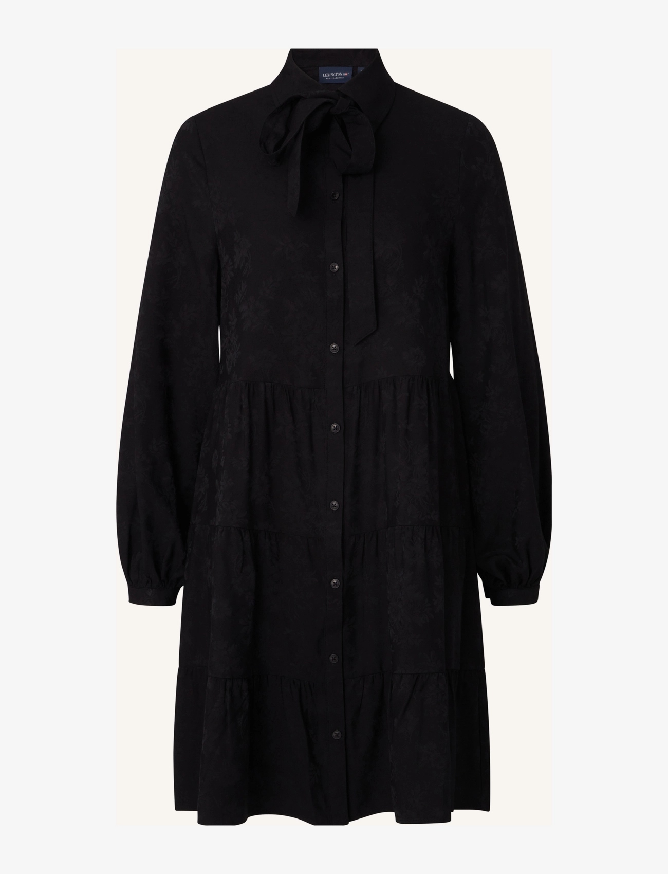 Lexington Clothing Rosalie Jacquard Dress - Riided - BLACK / black