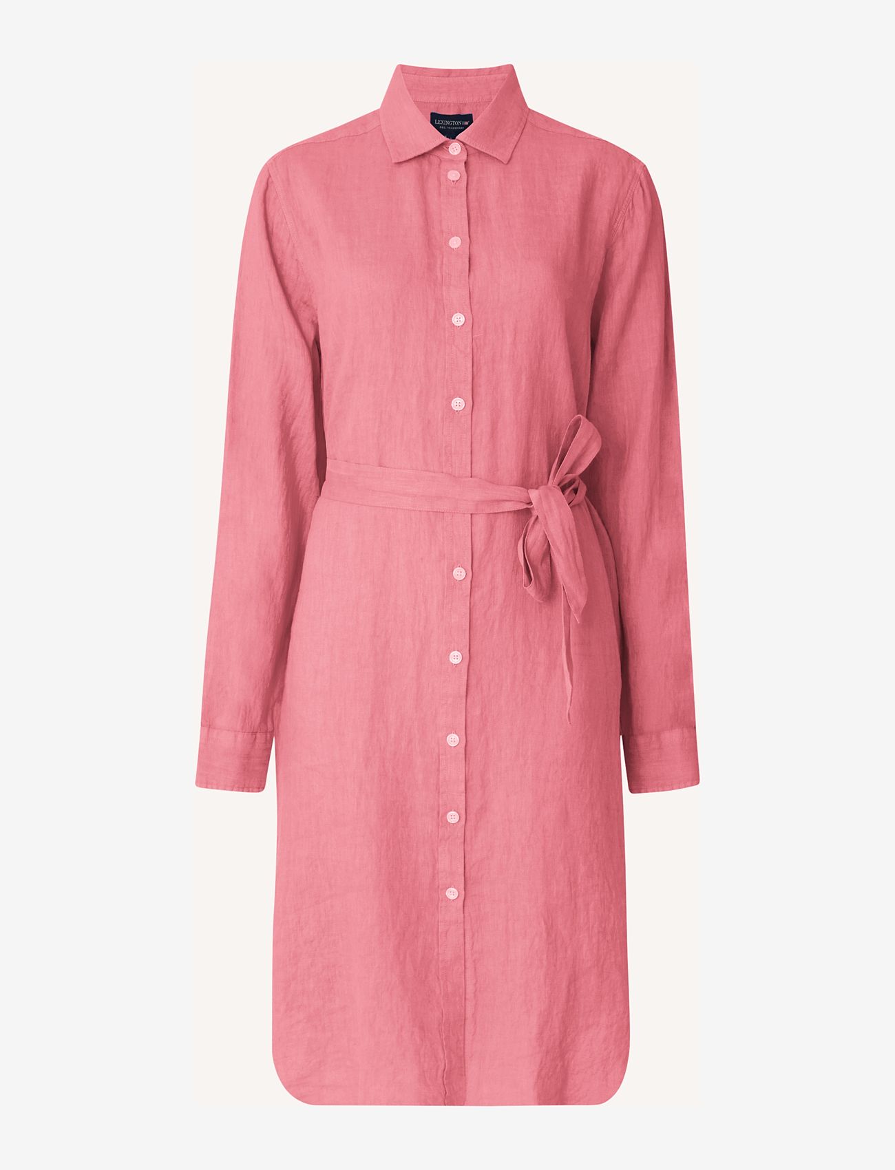 Lexington Clothing - Isa Linen Shirt Dress - shirt dresses - pink - 1