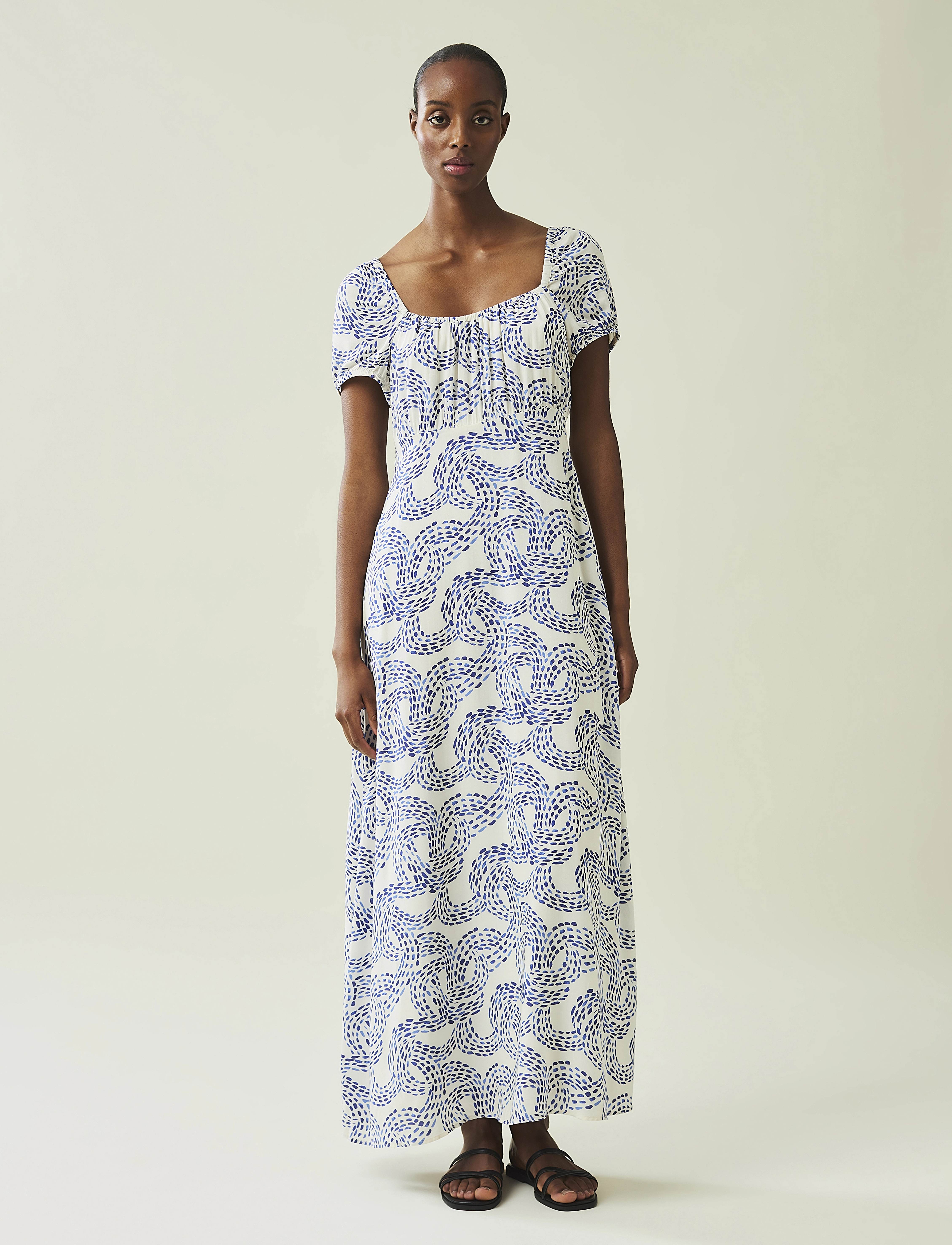 Lexington Clothing Abigail Dot Print Dress - Kjoler - BLUE PRINT / blue