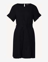 Meghan Linen Dress - BLACK
