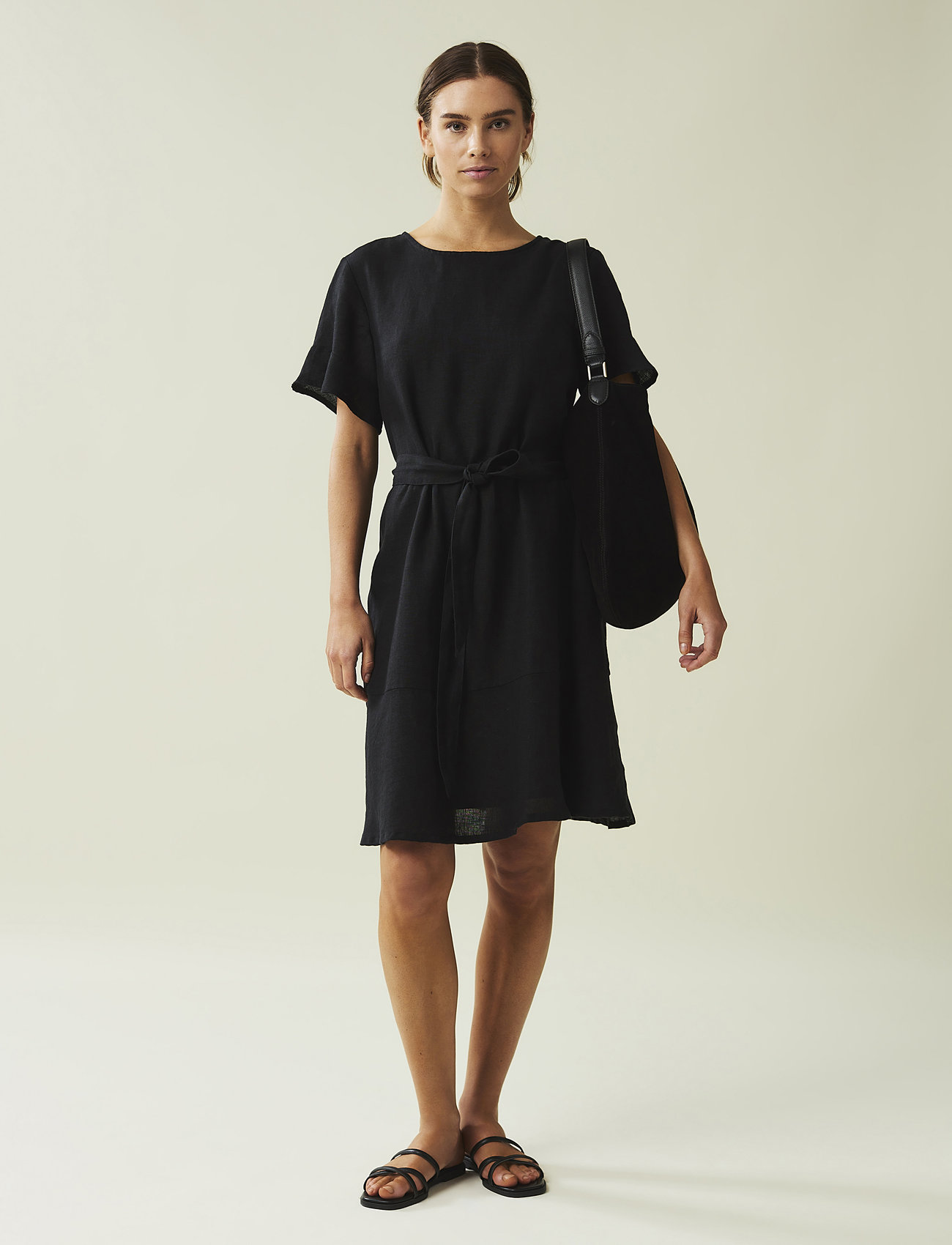 Lexington Clothing - Meghan Linen Dress - sommarklänningar - black - 1