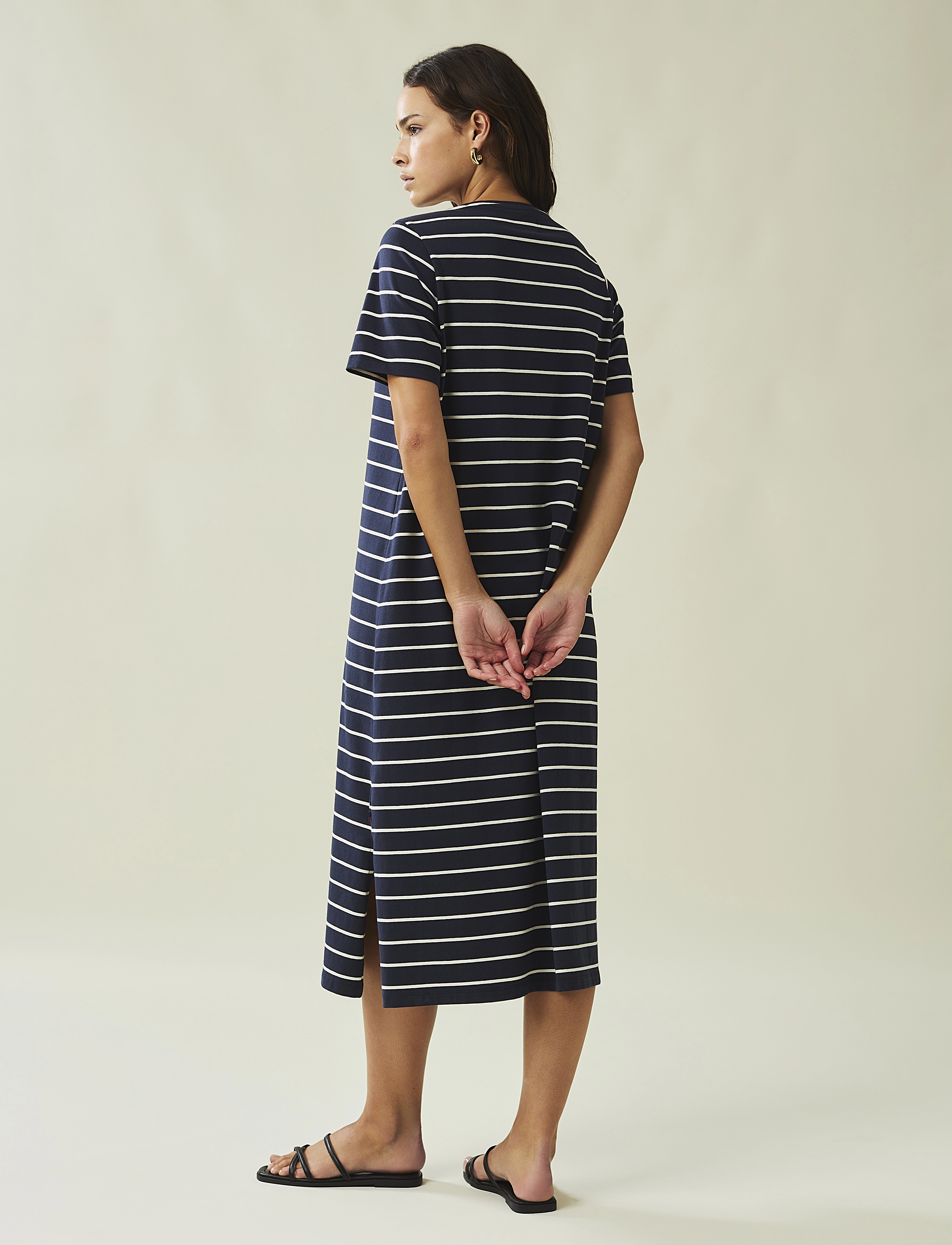 Lexington Clothing - Becky Jersey Dress - dk blue/white stripe - 2