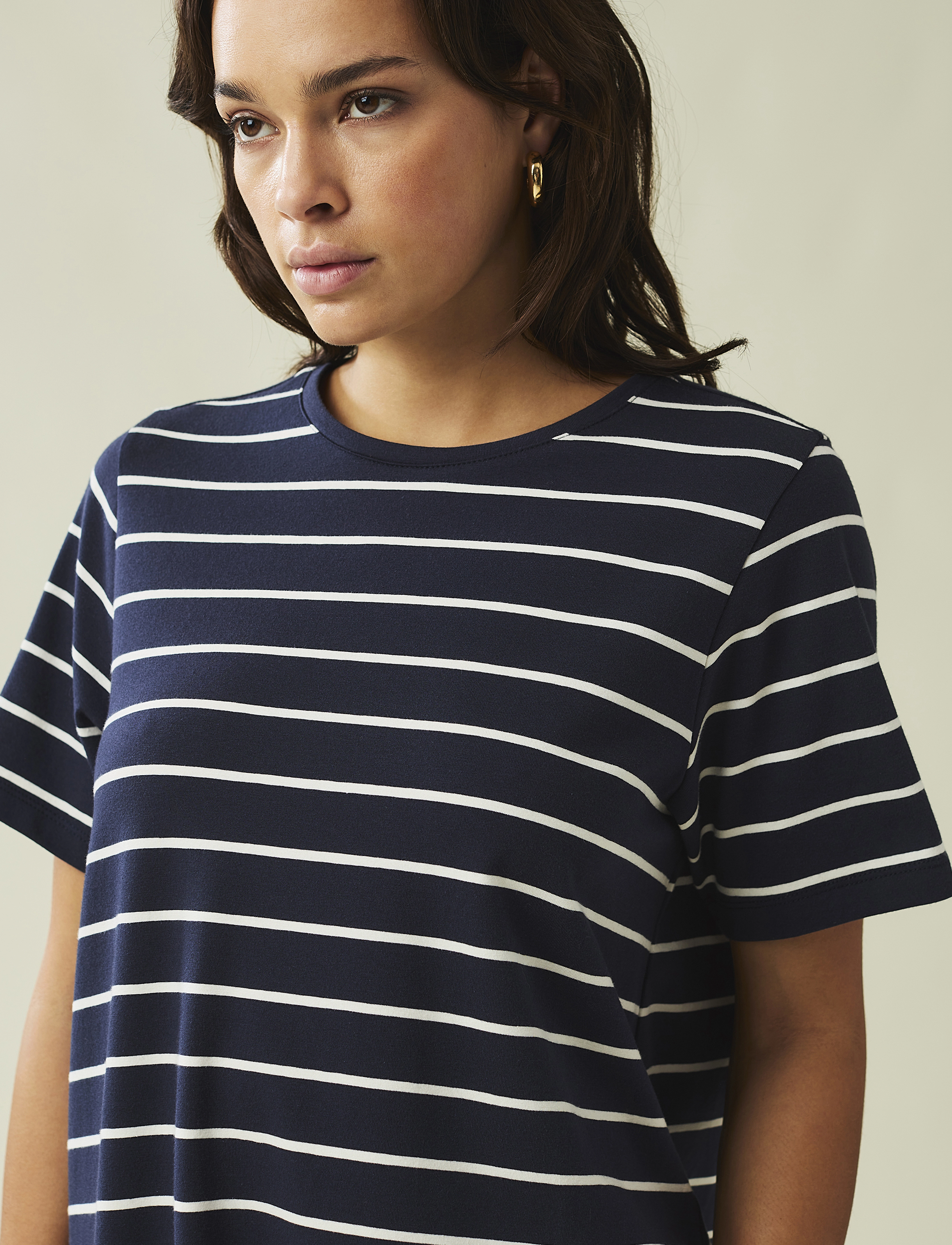 Lexington Clothing - Becky Jersey Dress - dk blue/white stripe - 3