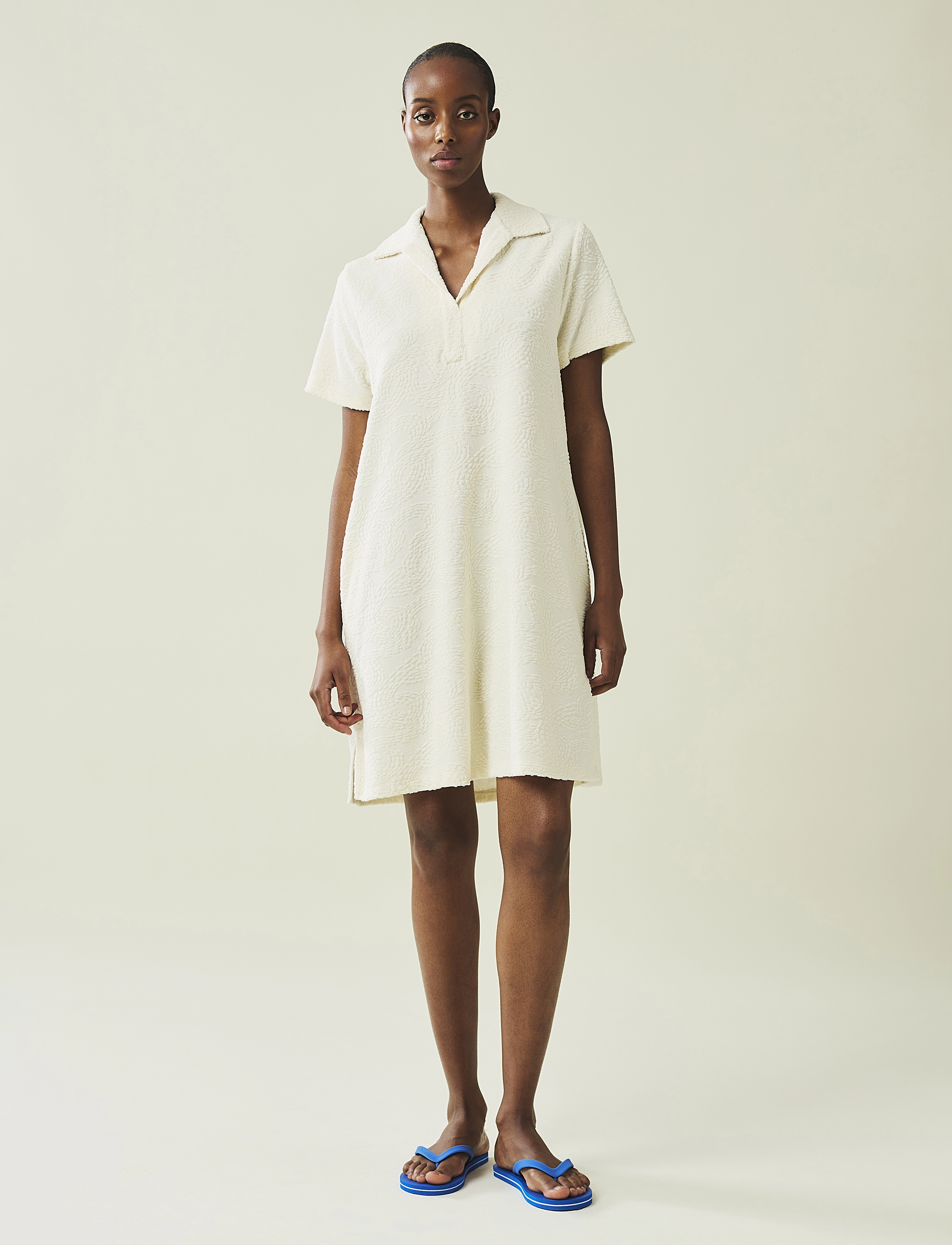 Lexington Clothing - Kailey Jacquard Terry Dress - offwhite - 1