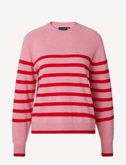 Freya Cotton/Cashmere Sweater - PINK/RED STRIPE