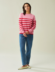 Lexington Clothing - Freya Cotton/Cashmere Sweater - džemprid - pink/red stripe - 1