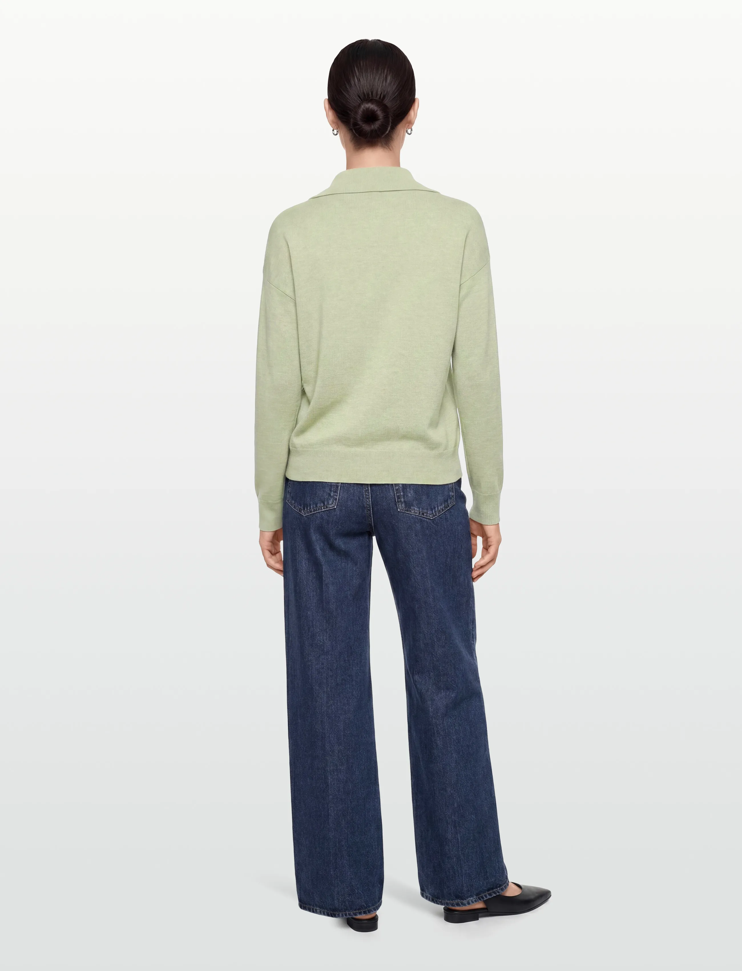 Lexington Clothing - Reagan Knitted Half Zip Sweater - džemprid - light green melange - 4