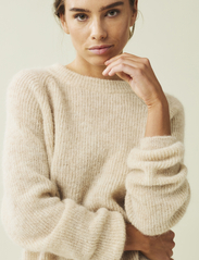 Lexington Clothing - Siri Alpaca Blend Sweater - džemperi - light beige melange - 4