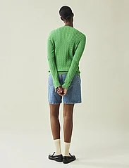 Lexington Clothing - Marline Organic Cotton Cable Knitted Sweater - strikkegensere - green - 2