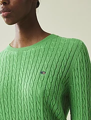 Lexington Clothing - Marline Organic Cotton Cable Knitted Sweater - strikkegensere - green - 3