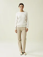 Lexington Clothing - Marline Organic Cotton Cable Knitted Sweater - trøjer - white - 1