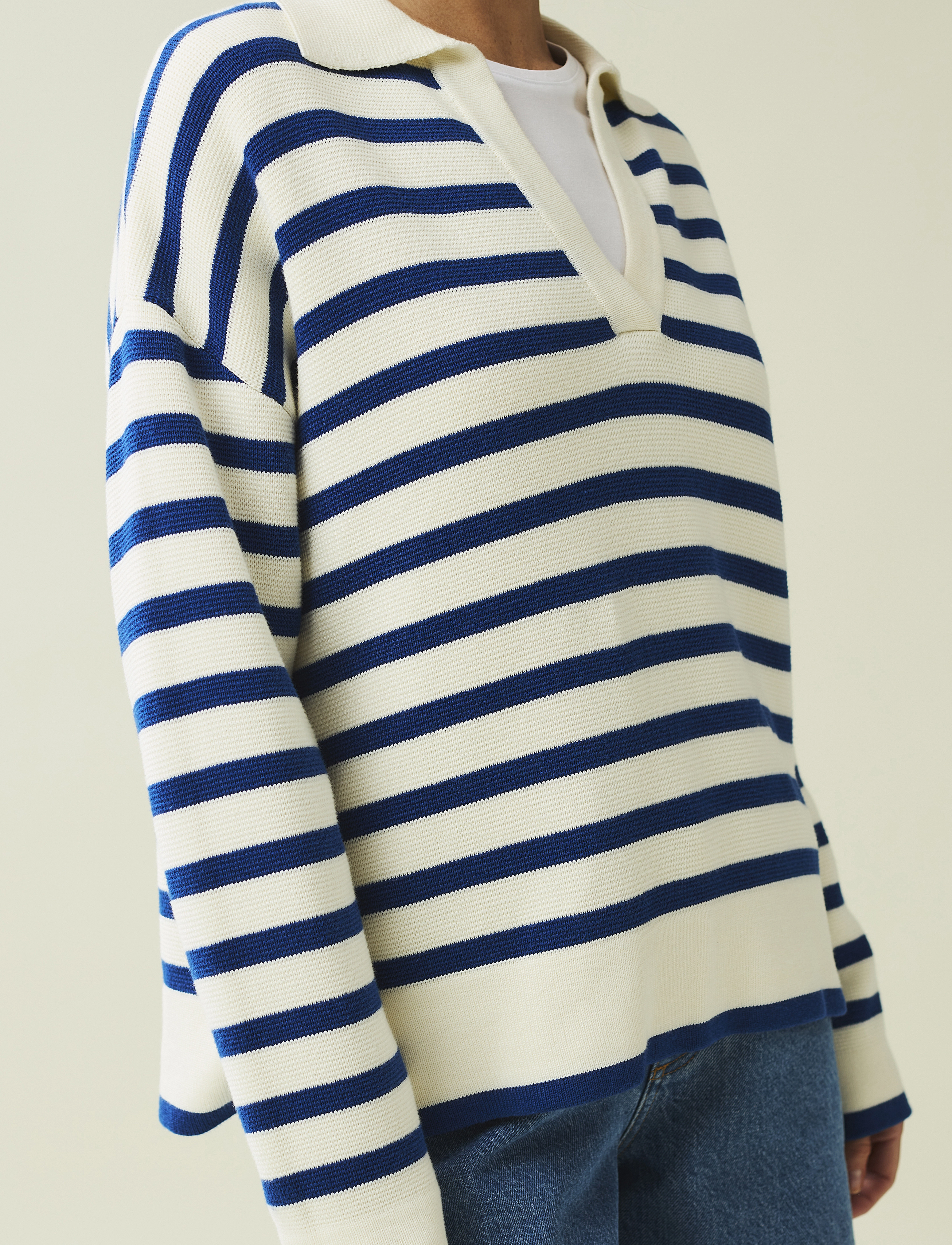 Lexington Clothing - Peyton Full Milano Knitted Sweater - blue/white stripe - 3