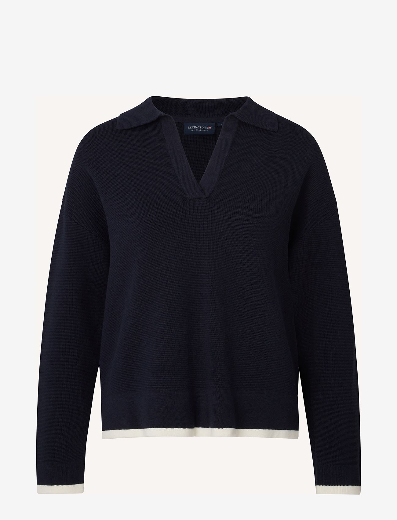Lexington Clothing - Peyton Full Milano Knitted Sweater - jumpers - dark blue - 0