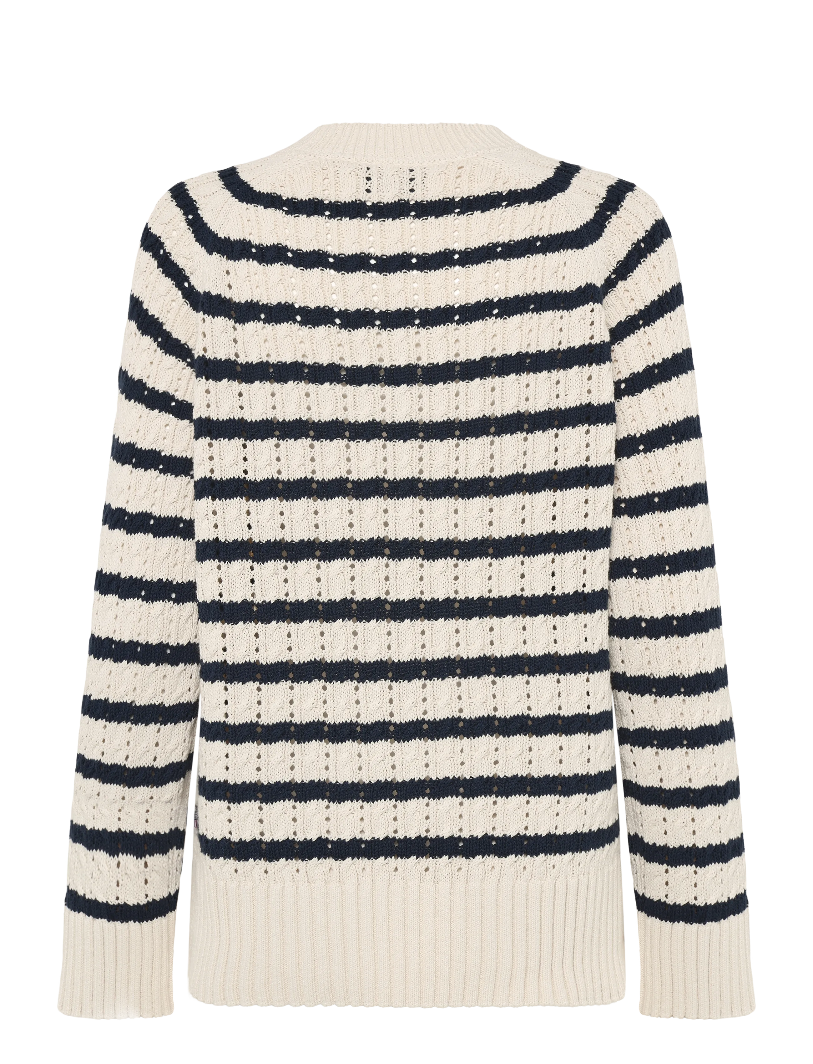 Lexington Clothing - Athena Cable Knit Sweater - trøjer - blue/white stripe - 2